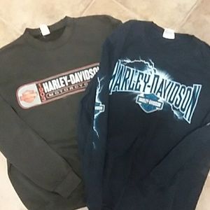 Harley Davidson men's lot of 2 long sleeve